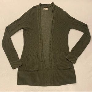 Long green cardigan